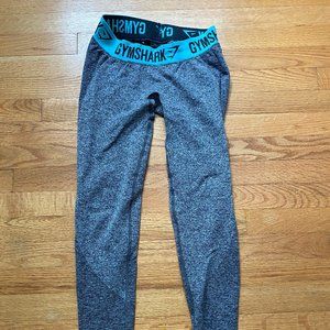 Gymshark Flex Leggings (Charcoal Marl/Dusky Teal)